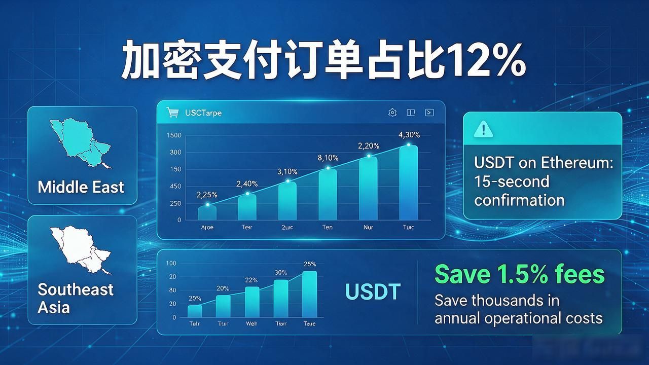 跨境电商加密币收款手续费优势_独立站接入USDT支付解决方案_支持数字货币支付功能