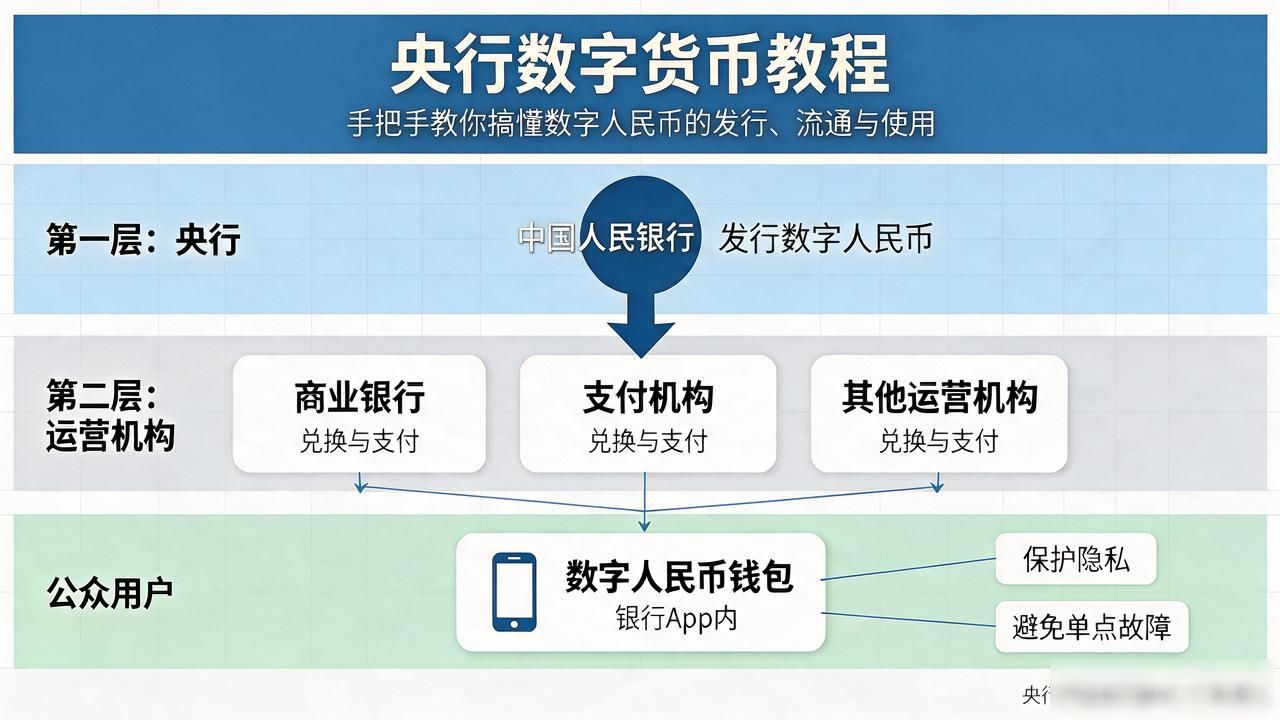 央行数字货币与比特币的区别_央行数字货币教程_数字人民币双层运营架构解析