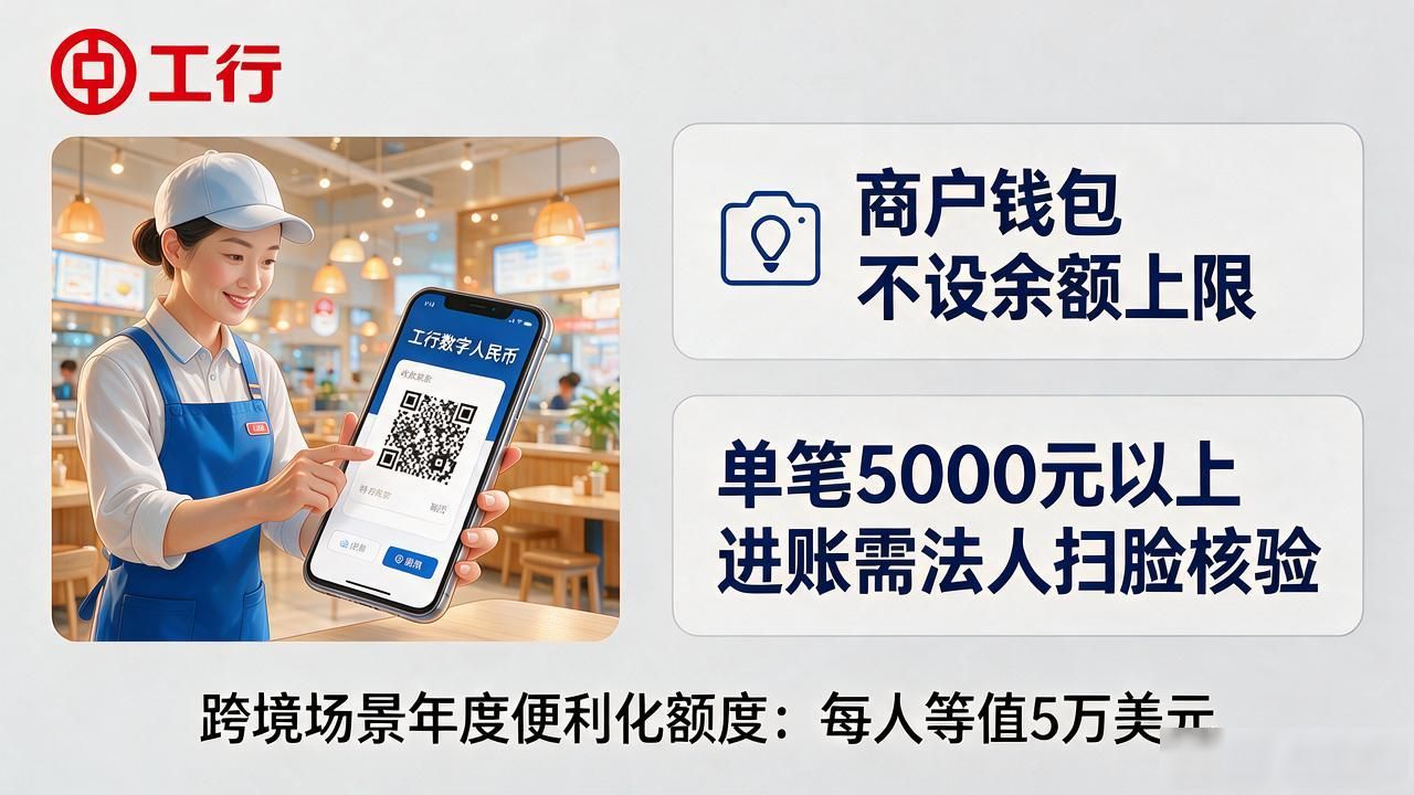工行数字货币的额度_数字人民币工行额度查询_个人商户等级限额