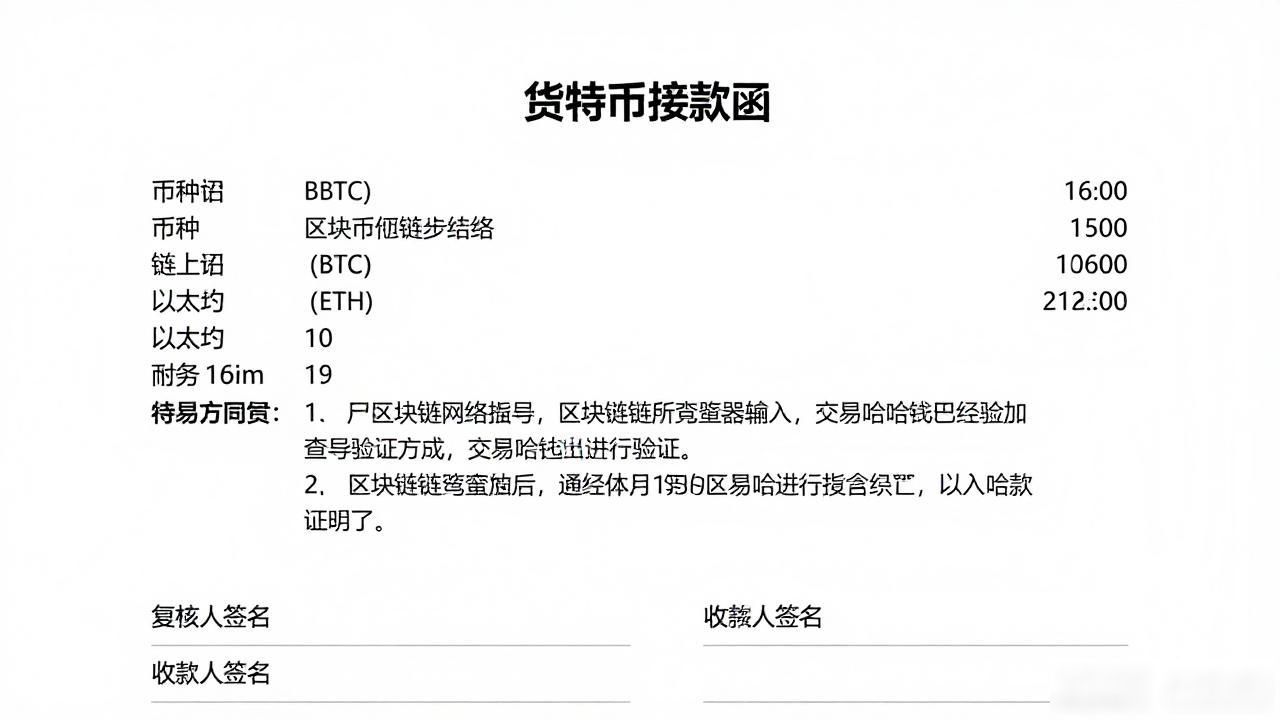数字货币接款函图片，标准模板大全