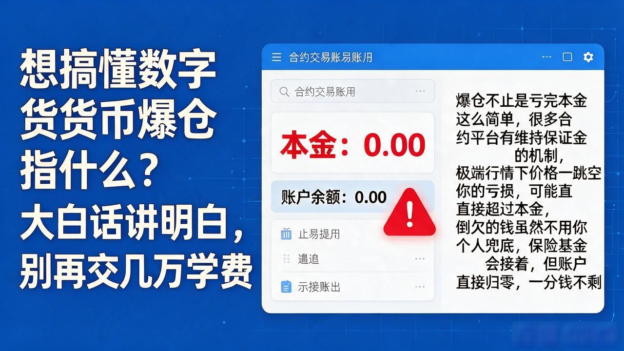 币圈杠杆交易爆仓风险_数字货币穿仓强平机制_数字货币爆仓指什么
