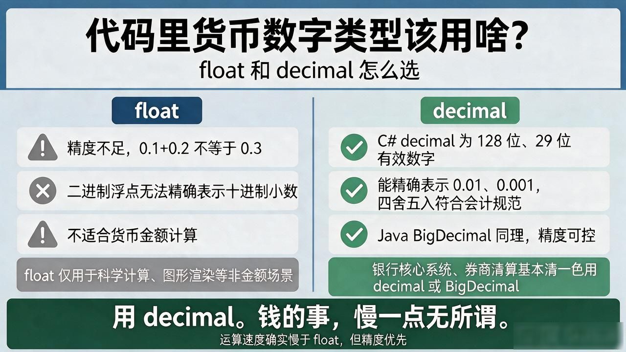 decimal类型使用_代码中货币数字类型_后端开发