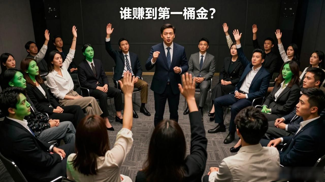 币圈项目分享会洗脑场面_数字货币如何精准踩中贪婪恐惧_数字货币洗脑场面