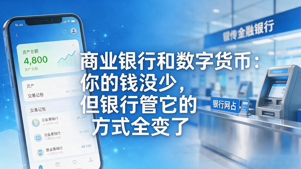 商业银行和数字货币：你的钱没少，但银行管它的方式全变了