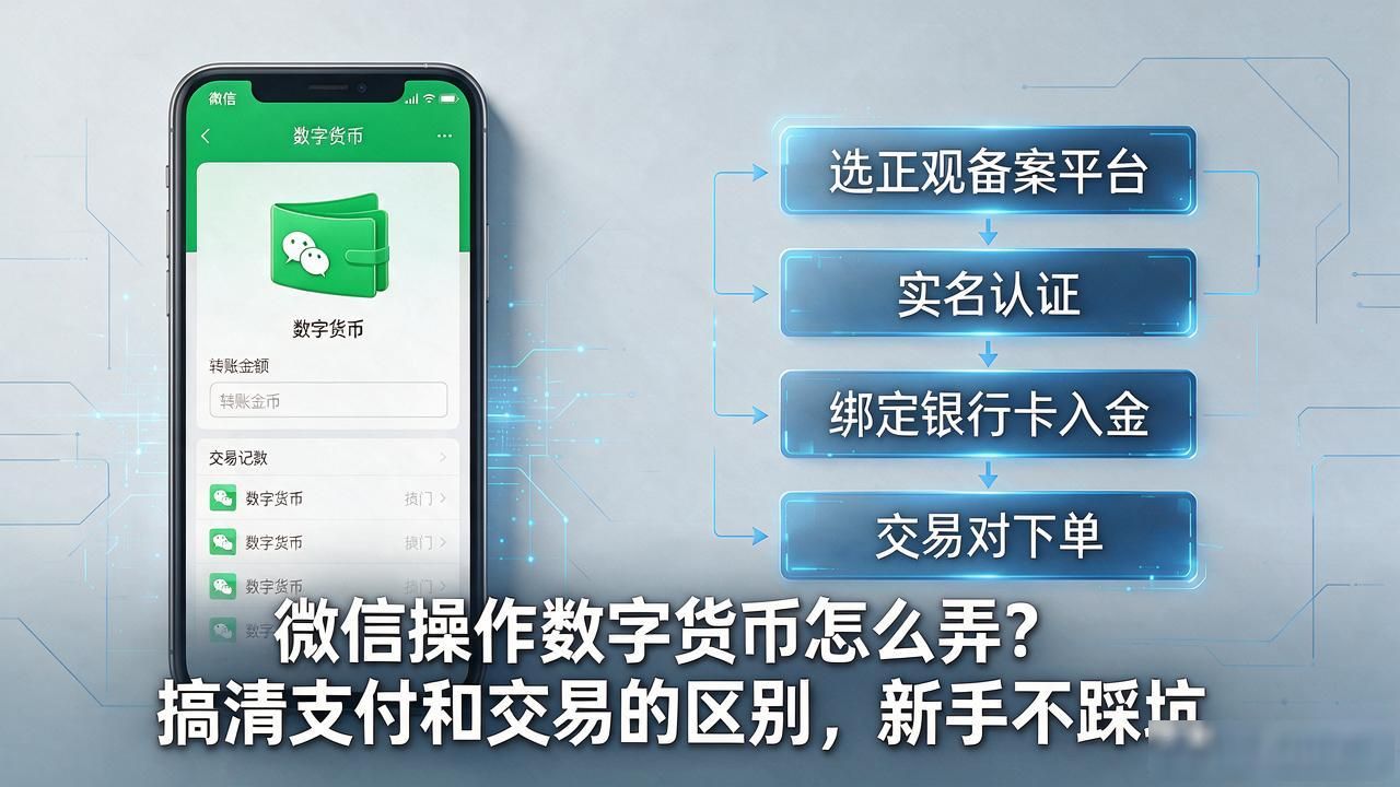 微信操作数字货币怎么弄？搞清支付和交易的区别，新手不踩坑