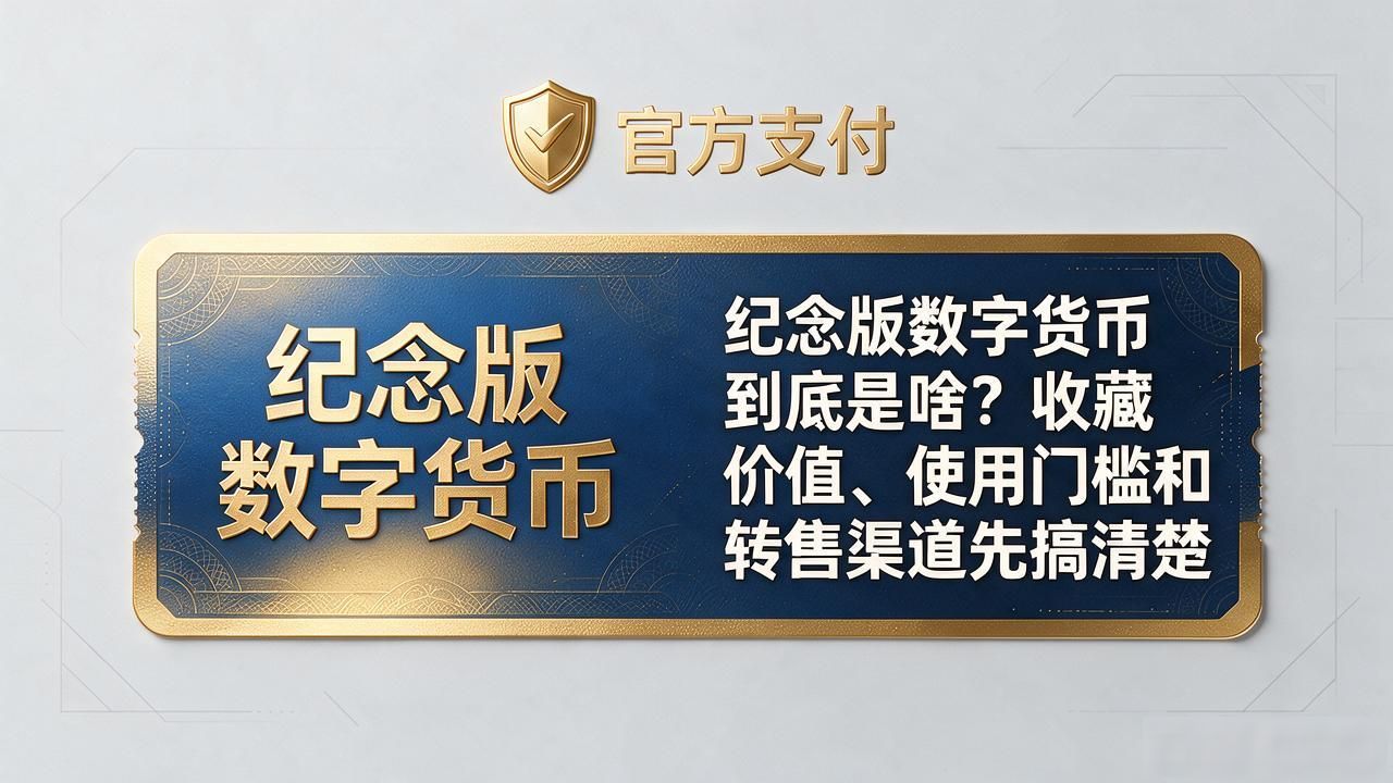 纪念版数字货币到底是啥？收藏价值、使用门槛和转售渠道先搞清楚