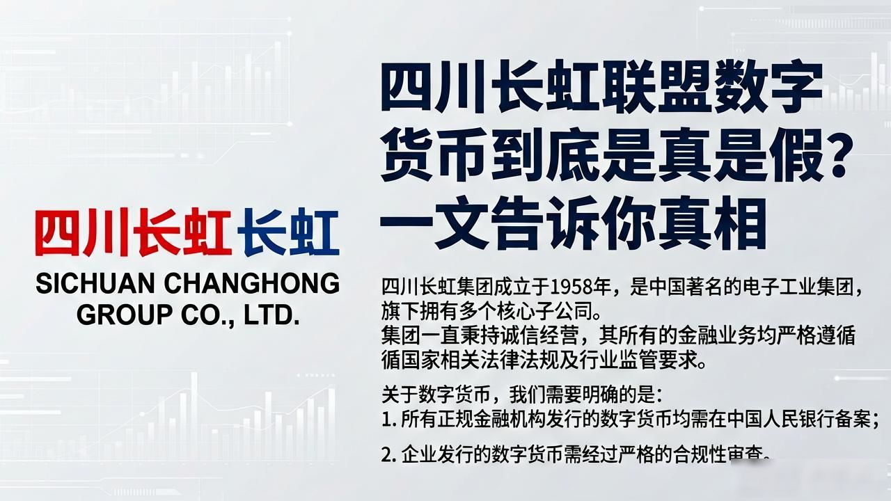 长虹数字货币官方公告_长虹联盟数字货币骗局_四川长虹联盟数字货币