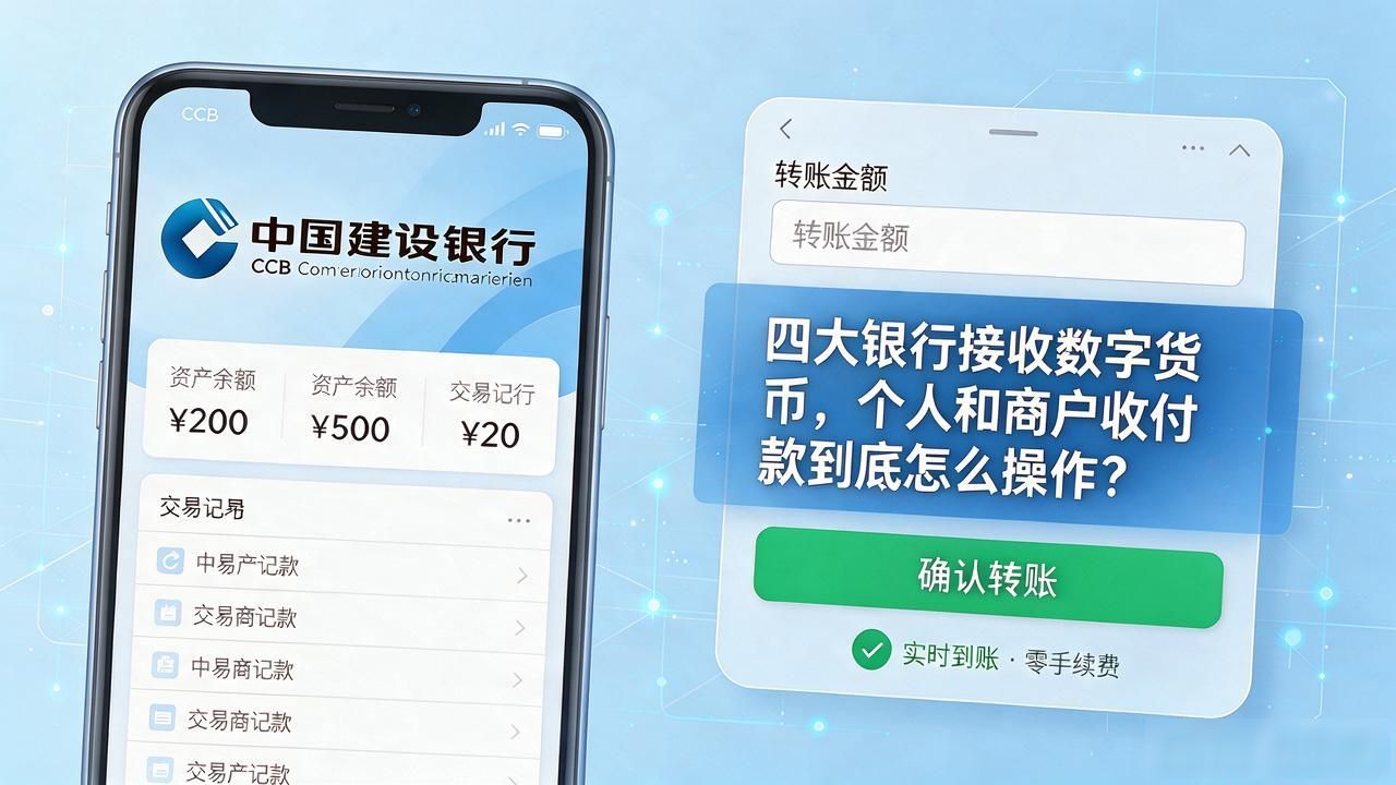 四大银行接收数字货币_数字人民币商户开通流程_菜市场数字人民币收款