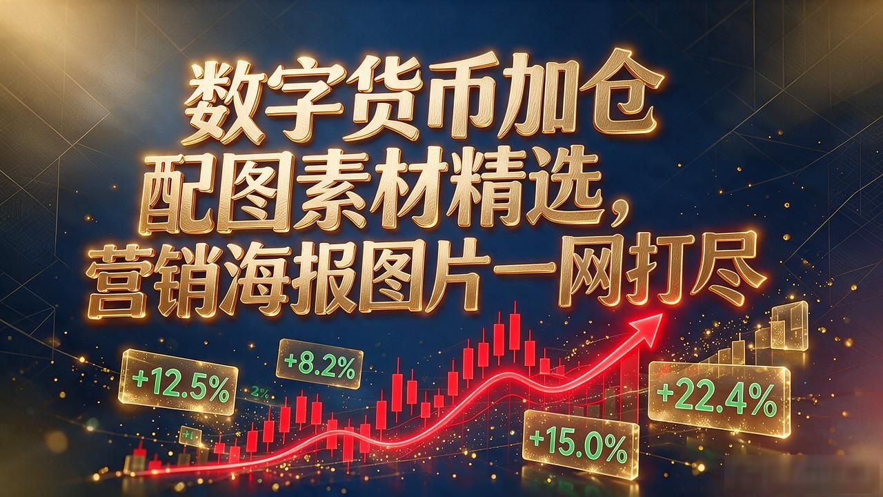数字货币K线数据图表配图素材_加仓数字货币图片素材_数字货币加仓营销海报配图素材大全