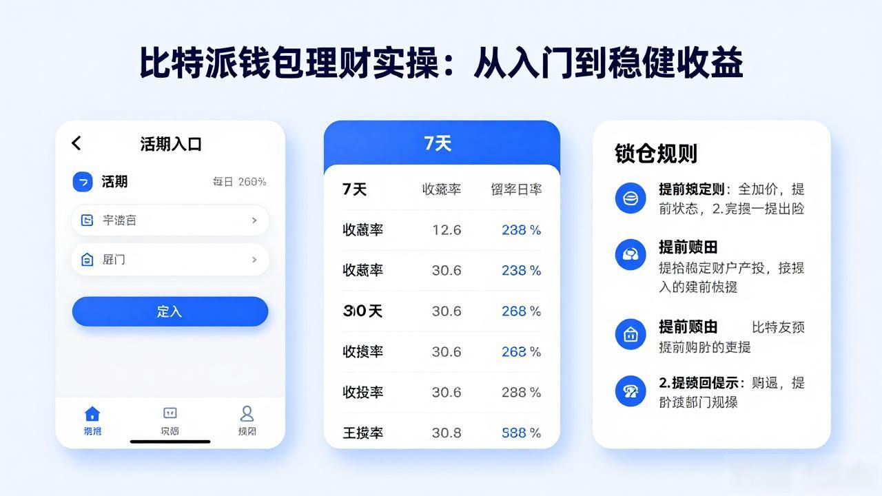 比特派钱包数字货币理财_如何通过比特派钱包进行数字货币理财？_比特派钱包活期理财策略